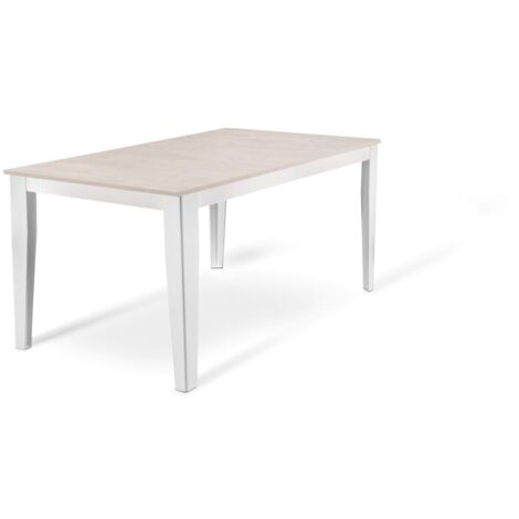 Mesa extensible blanco cemento-metal blanco 90 cm x 156-316 cm Alt. 76 cm (1/5)