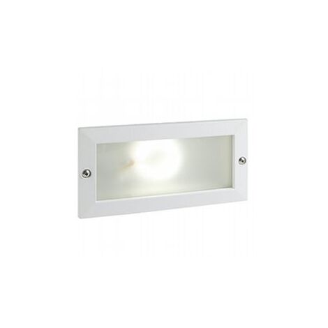 Lámpara empotrada de aluminio fundido con difusor de vidrio satinado blanco (1/5)