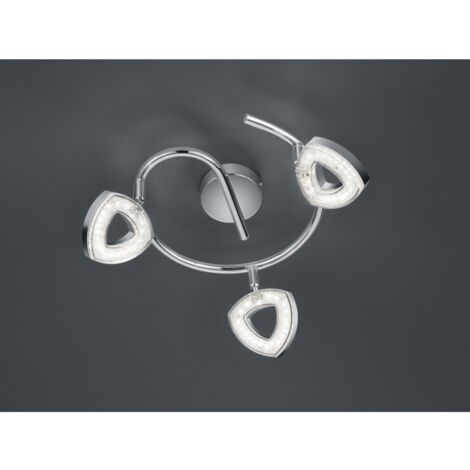 Girandola Tours Foco 3 Focos Led Cromo Ø25 cm Trio Iluminación (1/3)