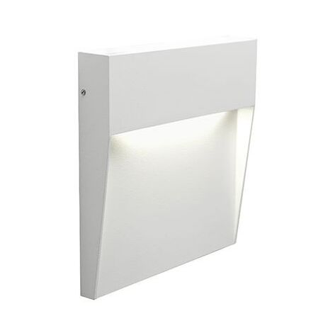 Luz de paso 6W Led 3000K línea cuadrada geo blanca (1/2)