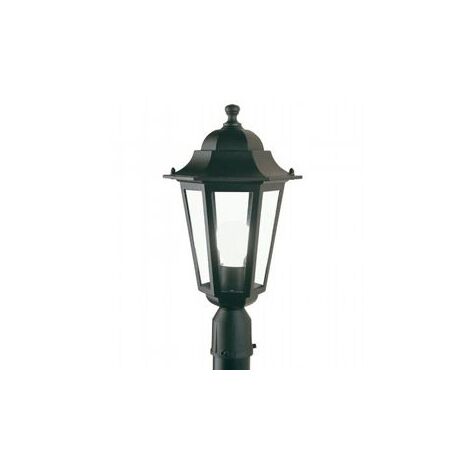 Lámpara de exterior de aluminio fundido con difusores de vidrio transparente negro