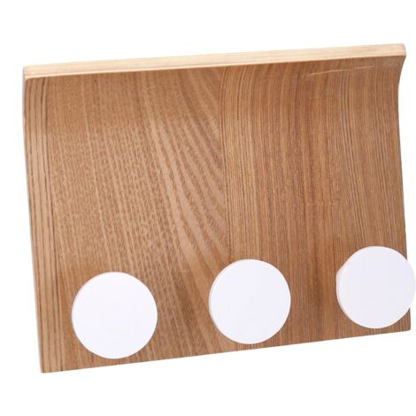 Percha madera marrón 3 plazas cm22x5x17 (1/3)