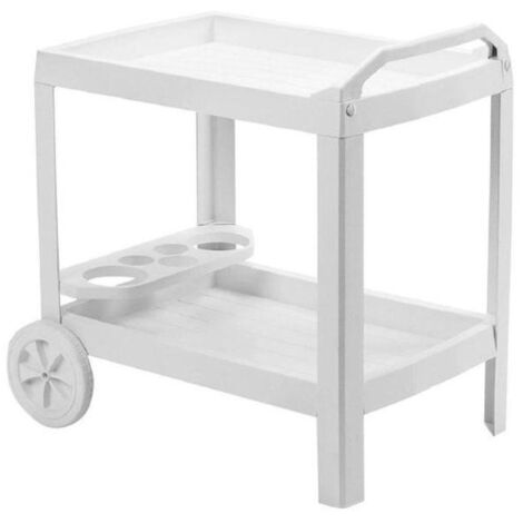 Carrito de resina para bebidas Astro Blanco Progarden