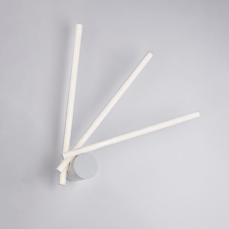 Applique con luci orientabili in metallo e alluminio laccato bianco con led integrato H.10 - Ø 45 - MAX 85