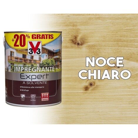 Impregnante protector para madera en base disolvente Expert nogal claro 3 litros