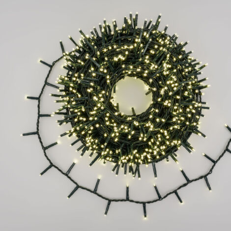 Catena de luces MiniLED 6cm cavo verde 600x300x240 30,5m Navidad (1/5)