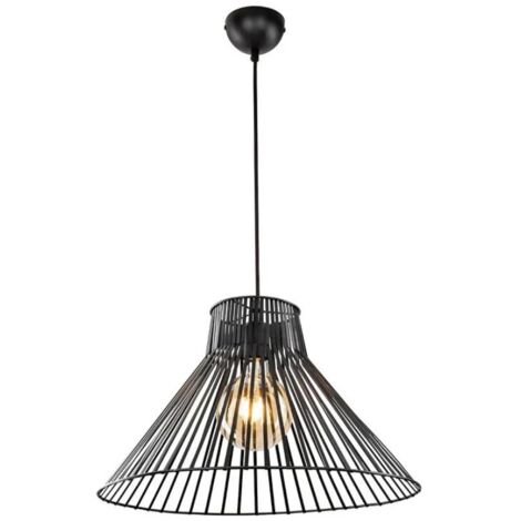 Lámpara colgante de alambre de metal negro Panama MDL4135 (1/5)