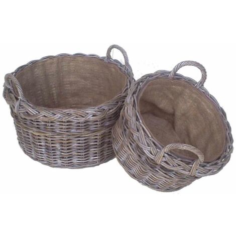 Cesta Cloe 1-2 c-m redonda cm57h30-40 c-forro yute (1/3)