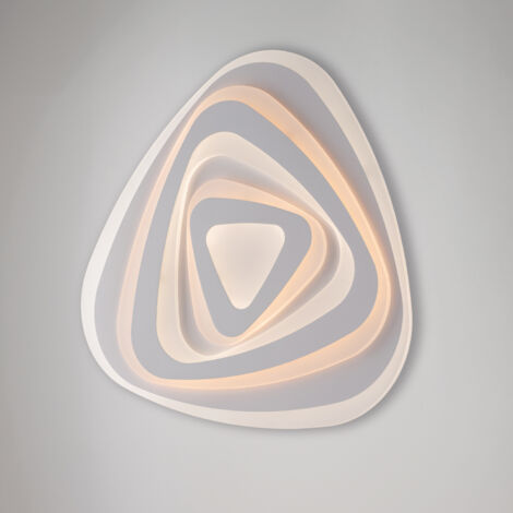 Plafoniera in metallo bianco e acrilico con led integrato in due temperature di colore H.5 - Ø52