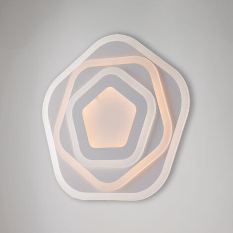 Plafoniera in metallo bianco e acrilico con led integrato in due temperature di colore H.5 - Ø50
