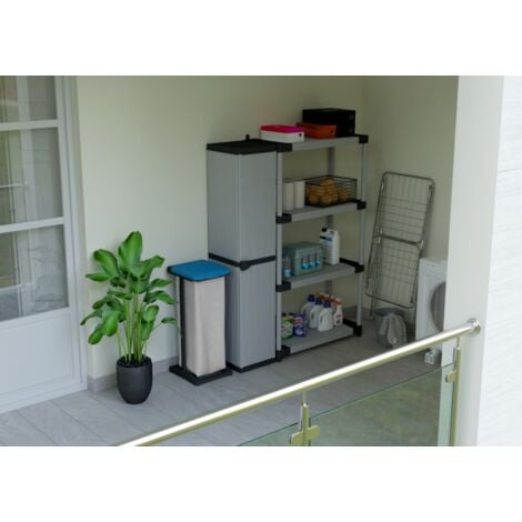Armoire haut meuble d'extérieur et d'intérieur 3 étagères cabine de douche balcon étanche