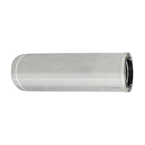 Tubo de acero inoxidable 316L de doble pared - Longitud 1m - Diámetro interior 130mm - Diámetro exterior 180mm