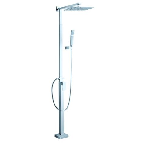 Unidad de ducha orientable acabado cromado con rociador y teleducha h.230 cm (1/5)