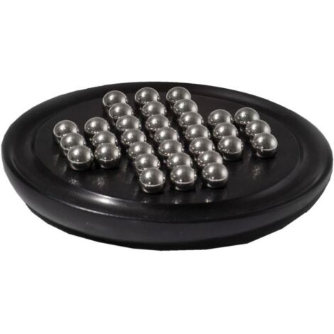 Decoración juego solitario madera cm19h2 bolas aluminio (1/5)