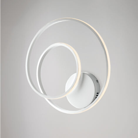 Plafoniera in metallo e alluminio bianco con led integrato CCT con telecomando H.12 - Ø40