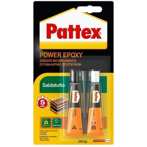 Pattex Saldatutto - Adhesivo bicomponente transparente 24gr