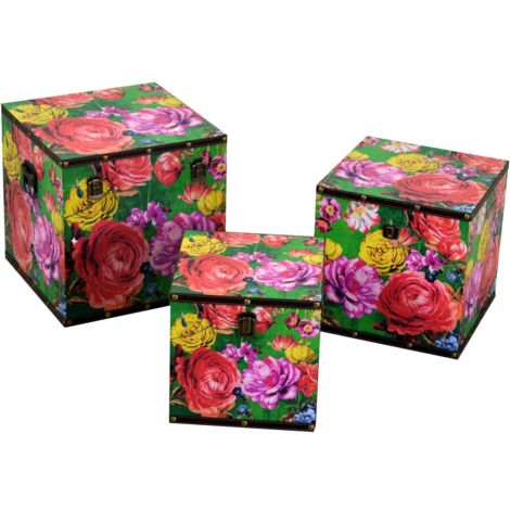 Caja ecopiel 1-3 cuadrado multicolor cm30,5x30,5h30,5 (1/5)