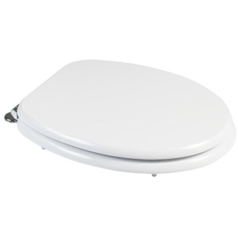 Tapa de inodoro universal blanca de madera FSC (1/3)
