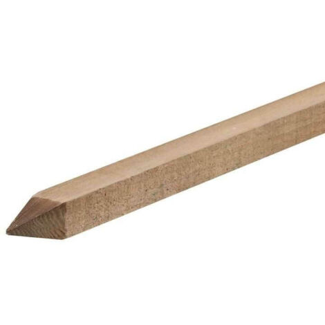 Poste de madera puntiagudo castaño 210 cm