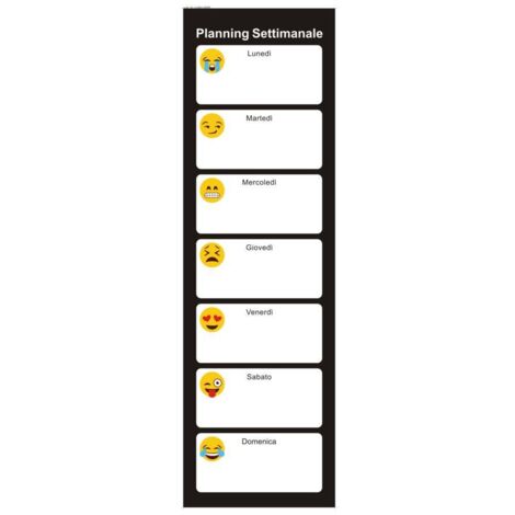 Pizarra magnética emoji con rotulador cm20x60x1,5 (1/5)