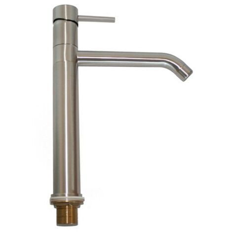 Grifo monomando para fregadero de cocina de acero inoxidable h.32,9x19 cm (1/5)