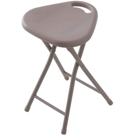Taburete de Ducha Plegable en Acero y ABS Taupe (1/2)