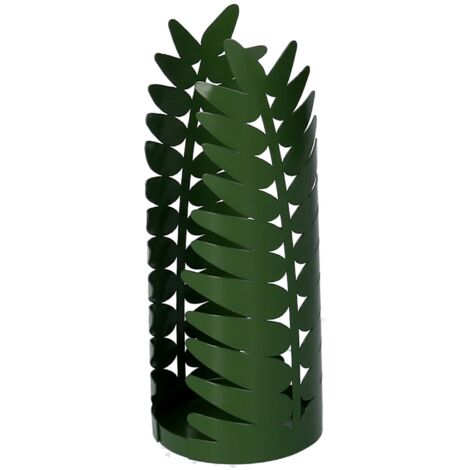 Portavasos de metal hoja de laurel verde oscuro cm ø8h20 (1/5)
