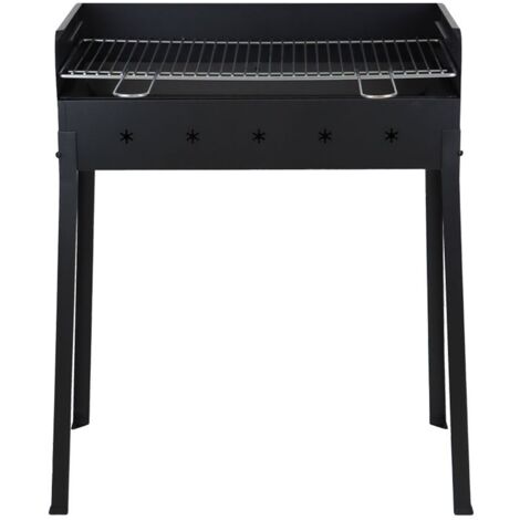 Barbacoa de carbón de acero negro