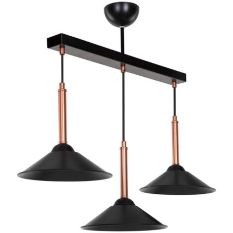 Lámpara colgante Mandarin MDL4221 con pantalla de metal negro (1/5)
