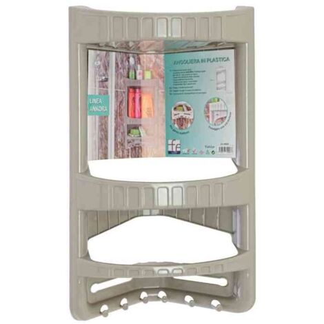 Mueble esquinero Ankora de plástico gris paloma de Feridras (1/3)