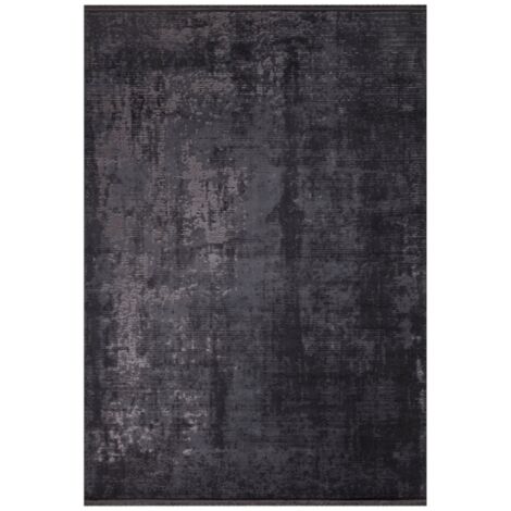 Alfombra vintage de bambú antideslizante color antracita 160x230 (1/5)
