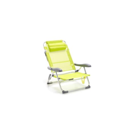 Spiaggina Relax Plegable en Textilene Limón - 104x60xH71 cm