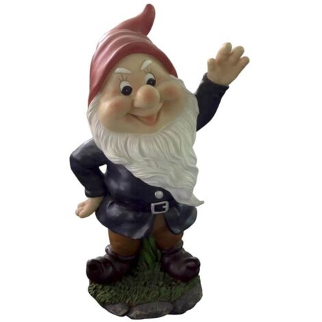 Estatua jardín enano con sombrero rojo 16x13,5x28H