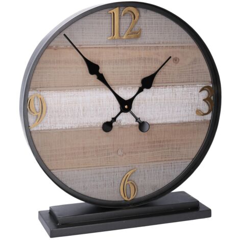 Reloj de sobremesa madera metal cm43,9x11,9h48 (1/5)