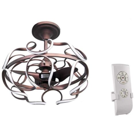 Araña moderna con ventilador LED y mando a distancia 86 cm (1/3)