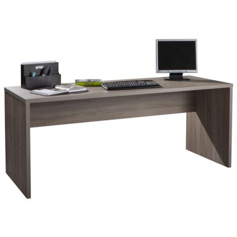 Escritorio grande con diseño de roble trufa cm 69 x 178 x 75 h