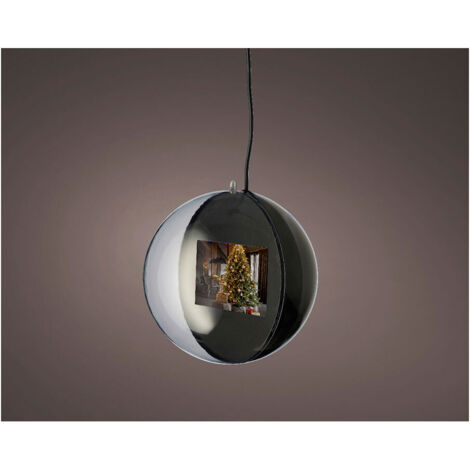 LUMINEO 72409 Adorno DE Navidad con Pantalla DE Video Ø15CM, Multicolor (1/4)