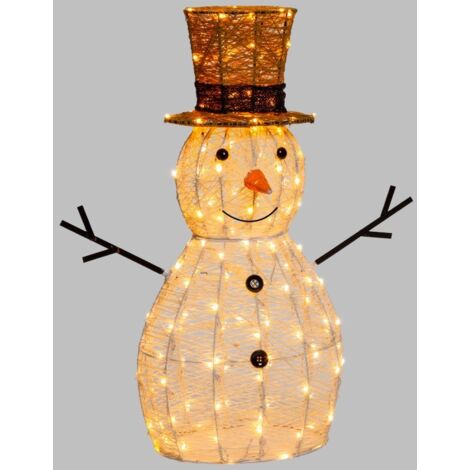 Muñeco de nieve led 3D H70cm Serie 160 LED (1/5)