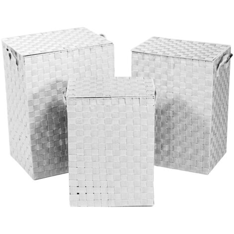 Rectangular forrado poliéster blanco 1-3 cesta cm40x30h55 (1/5)