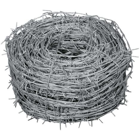 Alambre de Púas Galvanizado 100m para Jardinería y Bricolaje