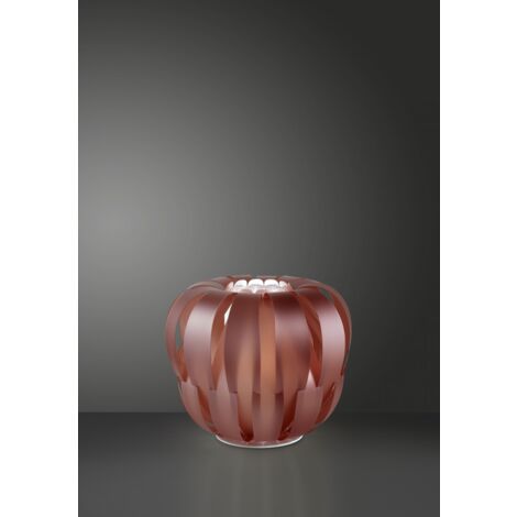 Lámpara de mesa de metal rosa en metal blanco 42 x 33h