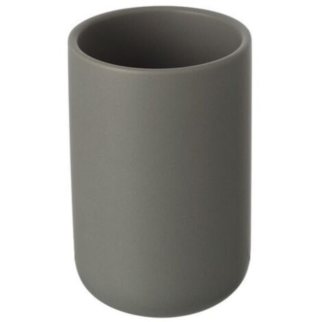 Portacepillos en cerámica gris línea Oslo Feridras