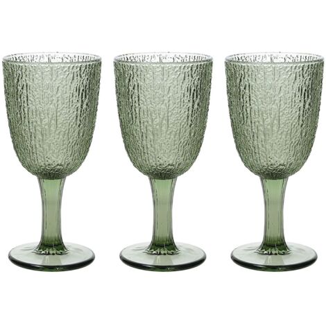 Set 3 Copas Cristal Verde 250 Cc Línea Davor (1/2)