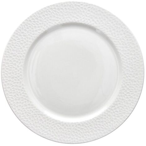 Plato de postre de porcelana blanca GOLF diámetro 19 cm