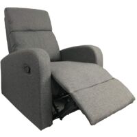 Silla reclinable manual en tela gris 77 x 93 x 106 H