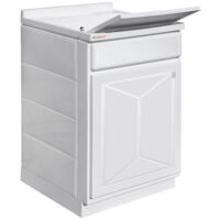 Fregadero blanco 50x50 cm con 1 puerta