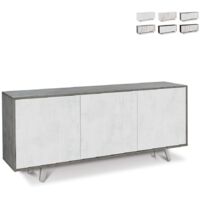 Aparador con tres puertas Cemento Bianco Ossido 177x41x h74 cm