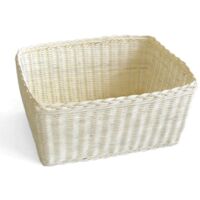 Cesta rectangular de mimbre natural cm37xh18x27