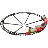 Pista de tren de plástico con luz LED 47,2x7,1x45,9 cm