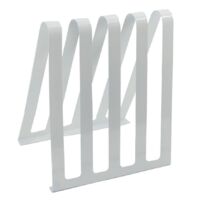 Revistero de metal blanco 4 plazas cm31x22h36